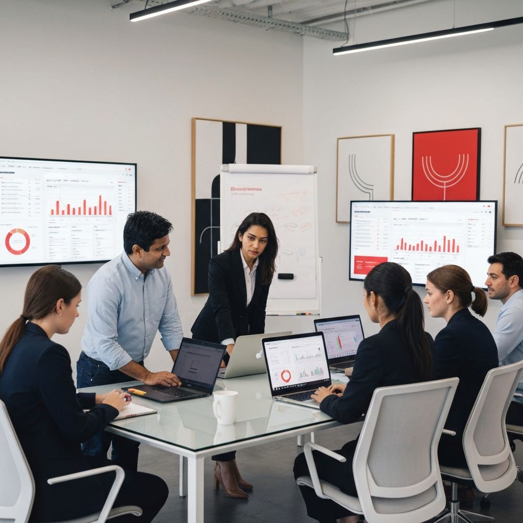 Professional SEO team working